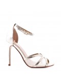 Faux leather heeled sandal