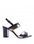 Faux leather heeled sandal