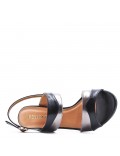 Faux leather heeled sandal