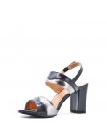 Faux leather heeled sandal