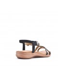 Flat sandals in faux leather for women