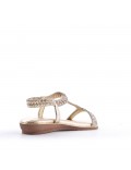 Flat sandals in faux leather for women