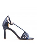 Faux leather heeled sandal