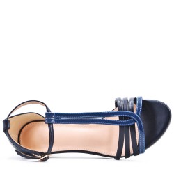 Faux leather heeled sandal