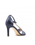 Faux leather heeled sandal