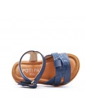 Girl's faux leather sandal