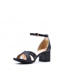 Faux leather heeled sandal