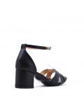 Faux leather heeled sandal