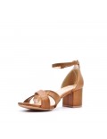 Faux leather heeled sandal