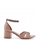 Faux leather heeled sandal