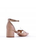 Faux leather heeled sandal