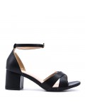 Faux leather heeled sandal