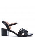 Faux leather heeled sandal