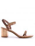 Faux leather heeled sandal