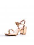 Faux leather heeled sandal