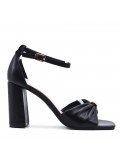 Faux leather heeled sandal