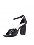 Faux leather heeled sandal