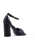 Faux leather heeled sandal