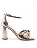 Faux leather heeled sandal