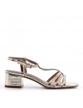 Faux leather heeled sandal