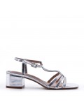 Faux leather heeled sandal