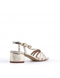 Faux leather heeled sandal