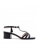 Faux leather heeled sandal