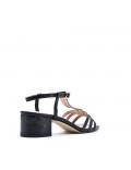 Faux leather heeled sandal