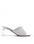 Faux leather heeled sandal