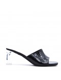 Faux leather heeled sandal