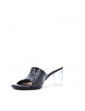 Faux leather heeled sandal