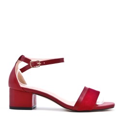 Faux leather heeled sandal