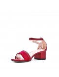 Faux leather heeled sandal