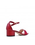 Faux leather heeled sandal