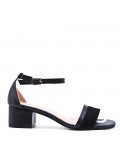 Faux leather heeled sandal