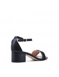 Faux leather heeled sandal