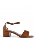 Faux leather heeled sandal