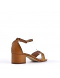 Faux leather heeled sandal