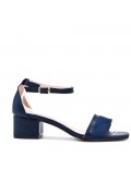 Faux leather heeled sandal