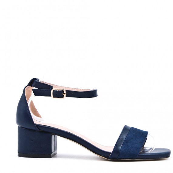 Faux leather heeled sandal