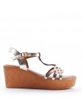 Faux leather heeled sandal