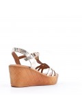 Faux leather heeled sandal