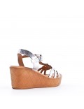 Faux leather heeled sandal