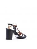 Faux leather heeled sandal