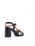 Faux leather heeled sandal