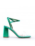 Faux leather heeled sandal