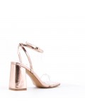 Faux leather heeled sandal