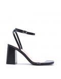 Faux leather heeled sandal