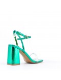 Faux leather heeled sandal