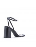 Faux leather heeled sandal